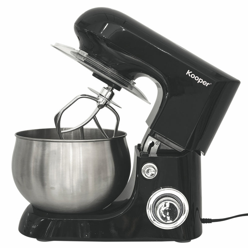Impastatrice Planetaria 5 Litri 6 Velocità 1300W Ciotola in Acciaio Kooper Atena Nera