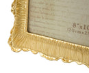 Cornice Linear Glam 27x1,8x32,3 cm in Poliresina e Vetro Oro