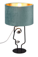 Lampada da Tavolo da Interno Attacco E27 in Metallo Nero