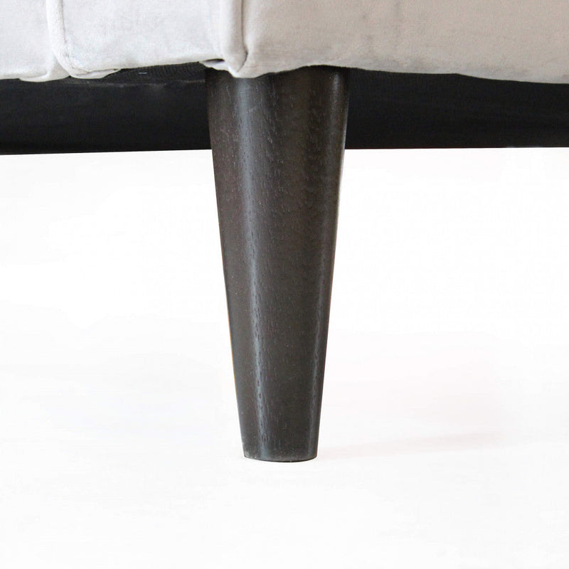 Divano 2 Posti Chandler 152x81x89 h cm in Velluto Tortora