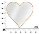 Specchio Glam Heart 55,5x2x54,5 cm in Ferro Specchio e MDF Oro