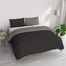 Copripiumino con Sacco e Federe in Tinta Unita Double Face Linea Zoe Cioccolato e Sabbia