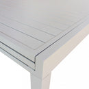 Tavolo Allungabile Hawaii 135/270x90x75 h cm in Alluminio Tortora