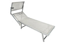 Lettino Prendisole da Giardino in Alluminio Soriani Riccione Ecrù