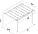 Pergola Addossata 400x300 cm in Legno