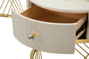 Tavoli da Caffè Votix Coppia Ø70x48 cm - Ø50x43,5 cm in Pino e MDF e Metallo      