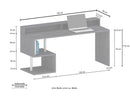 Scrivania a Giorno 180x60x92,5 cm Esse Rovere Wotan  