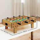 Calcio Balilla Pieghevole per Adulti e Bambini 69x36,5x22 cm con 2 Palline e Segnapunti in Legno Colore Naturale      