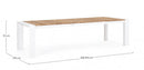 Tavolo Allungabile da Giardino 228-294x100x75h cm Cameron Bianco