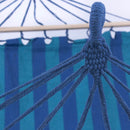 Amaca da Giardino 100x200 cm in Policotone e Legno di abete Blu e Turchese