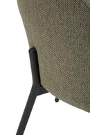 Set 2 Sedie Helsinki 51x80x53 cm in Tessuto Verde/Nero