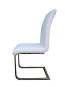 Set di 4 Sedie in Similpelle Morbida 98x55x42 cm TFT Comfort Bianco