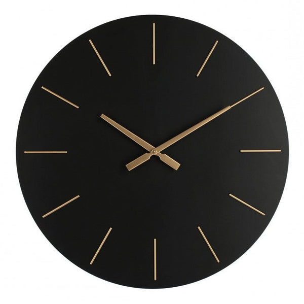 Orologio da Muro Ø 60x5 cm Timeline in Legno Nero sconto