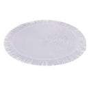 Set 4 Tovagliette con Frange Ø38x0,3 cm  in Carta effetto Juta VdE Tivoli 1996 Shades of Stones