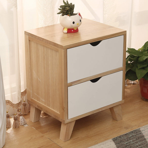 Cassettiera 2 Cassetti in Legno 36x29,5x44 cm Nordica Bianco online