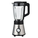 Frullatore Elettrico 1000W Bicchiere 1,5 Litri in Vetro Nero e Argento