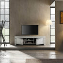 Mobile TV 2 Ante 3 Ripiani in Melaminico 180x43x53cm TFT Neve Rovere Neve