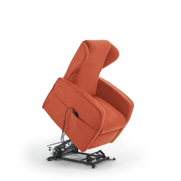Poltrona Alzapersona Elettrica 2 Motori 73x101x86 cm Adele in Microfibra Dispositivo Medico 1 Arancione online