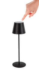 Lampada da Tavolo Ø12x38 cm in Acciaio Nero