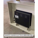 Cornice da Pavimento per Inserto Camino Elettrico 95x102x21,5 cm in MDF Sined Lipari Bianco