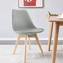 Sedia da Pranzo 48x50x82 cm Piedi in Legno Grigio