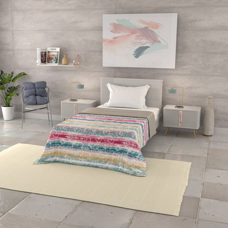 Trapuntino Estivo 100gr con Stampa in Microfibra Love Lines Varie Misure