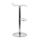 Set 2 Sgabelli 38x40x54/74 cm in Ecopelle con Base Cromata Bianco