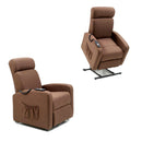 Poltrona Alzapersona Elettrica 1 Motore Reclinabile a Motore in Tessuto Marta Marrone
