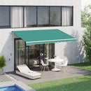 Tenda da Sole Avvolgibile a Parete 3x2.5m Verde Scuro 