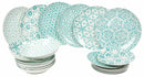 Servizio Piatti 18 Pezzi in Porcellana Villa d'Este Home Tivoli Bodrum Light Azzurri