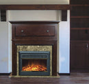 Camino Elettrico da Incasso 51,5x65,7x20,5 cm Effetto Fiamma 1500W Mars Nero