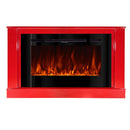 Camino Elettrico da Pavimento 72,5x121,5x30 cm Effetto Fiamma 1500W Bernard mini rosso & Adeli Rosso