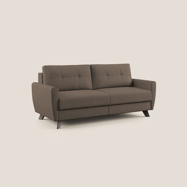 sconto Divano Letto 3 Posti 188x97x96 cm in Tessuto Marrone