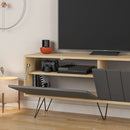 Mobile TV 2 Ante 3 Ripiani 57x139x36 cm in MDF Piccadilly Antracite