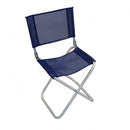 Sgabello Pieghevole 41x38x75 h cm in Alluminio e Textilene Blu