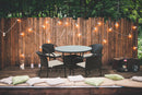 Set Tavolo + 4 Sedie da Giardino in Polyrattan Soriani Milo Marrone