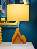 Lampada da Tavolo Color 30x30x57 cm in MDF e Ferro e Tessuto Multicolor      
