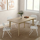 Set 4 Sedie Pieghevoli Imbottite 45x46x78 cm in Finta Pelle PU e Acciaio Bianco      