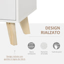 Mobile Multiuso 3 Cassetti 3 Ripiani 60x40x100 cm in Legno Bianco