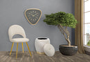 Set 2 Sedie Imbottite 52x48x78 cm in Tessuto Velluto Flex Crema e Oro
