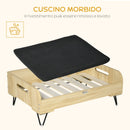 Cuccia per Cani e Gatti 82x56x31,5 cm in MDF e Acciaio Nero