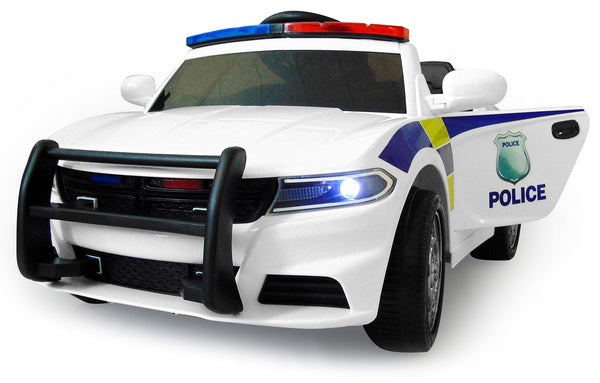 Macchina Elettrica Polizia per Bambini 12V Babyfun Police Bianca sconto