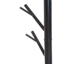 Appendiabiti Attaccapanni da Terra in Acciaio Nero 35x35x176 cm 