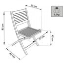Sedia Mirage Pieghevole 42x51x85 h cm in Legno Marrone