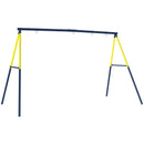 Struttura per Altalena da Giardino 260x160x178 cm con 4 Ganci in Acciaio Blu      
