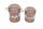 Set 2 Pouf Contenitore Tondo in MDF Mattone