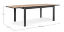 Tavolo Allungabile da Esterno 160-240x100x75h cm in Alluminio Belmar Naturale e Antracite  