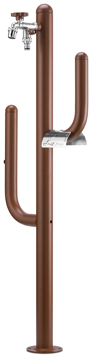 acquista Fontana a Colonna Rubinetto Doppio in Ottone e Porta Tubo Arizona Belfer 42/ARZ Ruggine