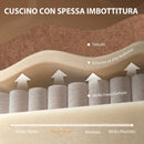 Poltrona Reclinabile Manuale 85x93x105 cm con Poggiapiedi e Braccioli Imbottiti in Tessuto Marrone Scuro      