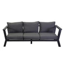 Divano 3 Posti 193x78xh84 cm in Alluminio Riverton Antracite